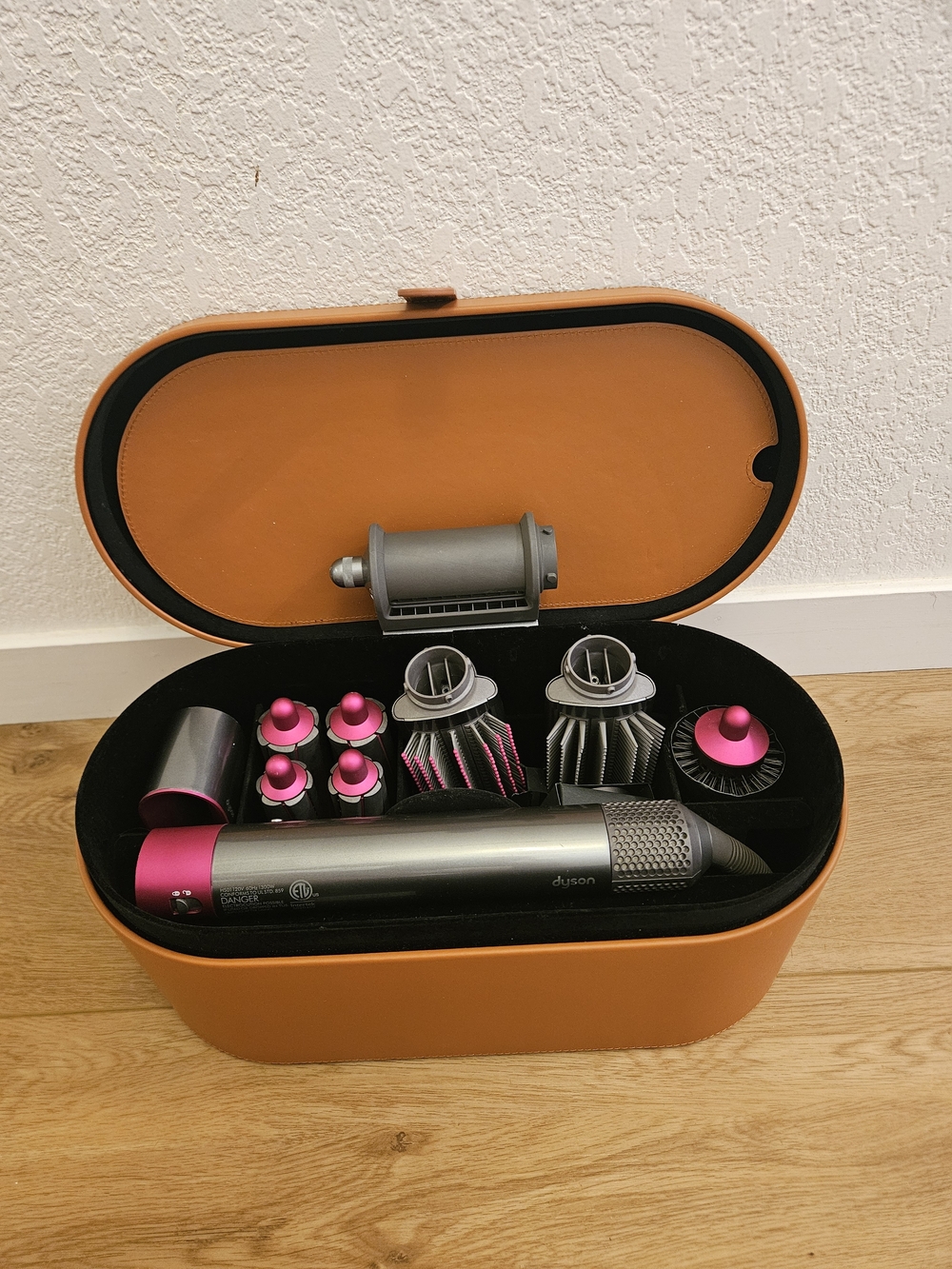 Dyson Multi-Attachment Hair Styler in Pink and Gray with Travel Case